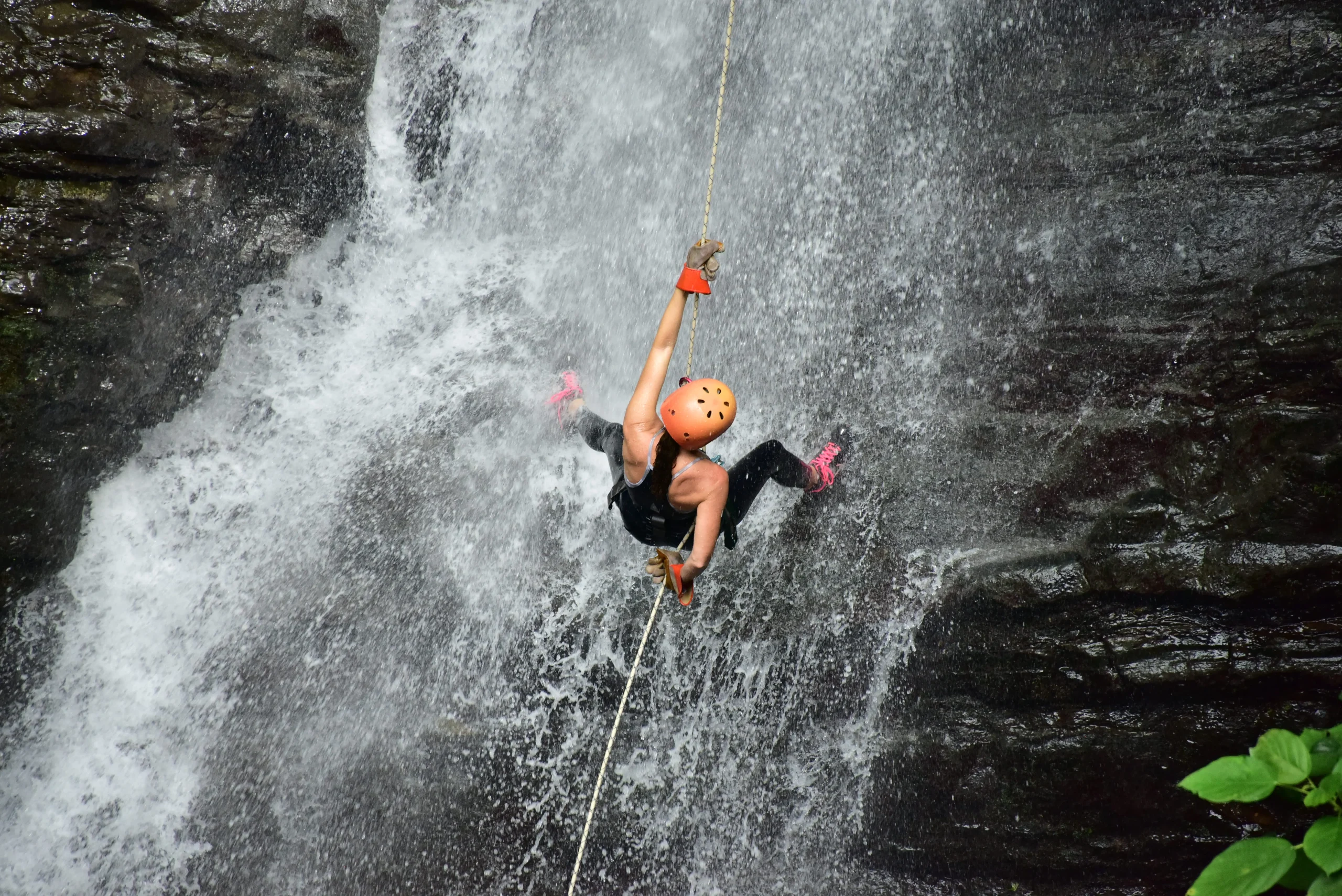Waterfall canyoning near Quepos, Costa Rica with Quepo Canyoning